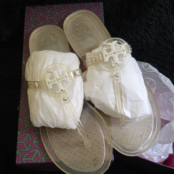 Tory Burch Women's Transparent Sandals - Picture 1 of 8